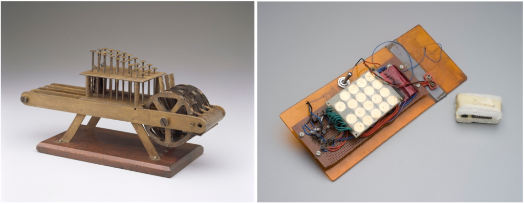 Images of two early calculators.